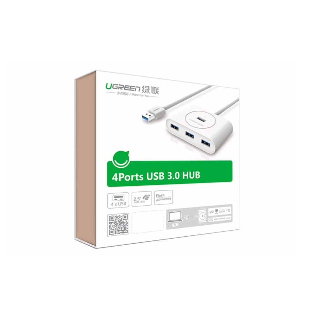 Hub USB 3.0 4 cổng tốc độ 5Gbps UGREEN CR113 - Hàng chính hãng