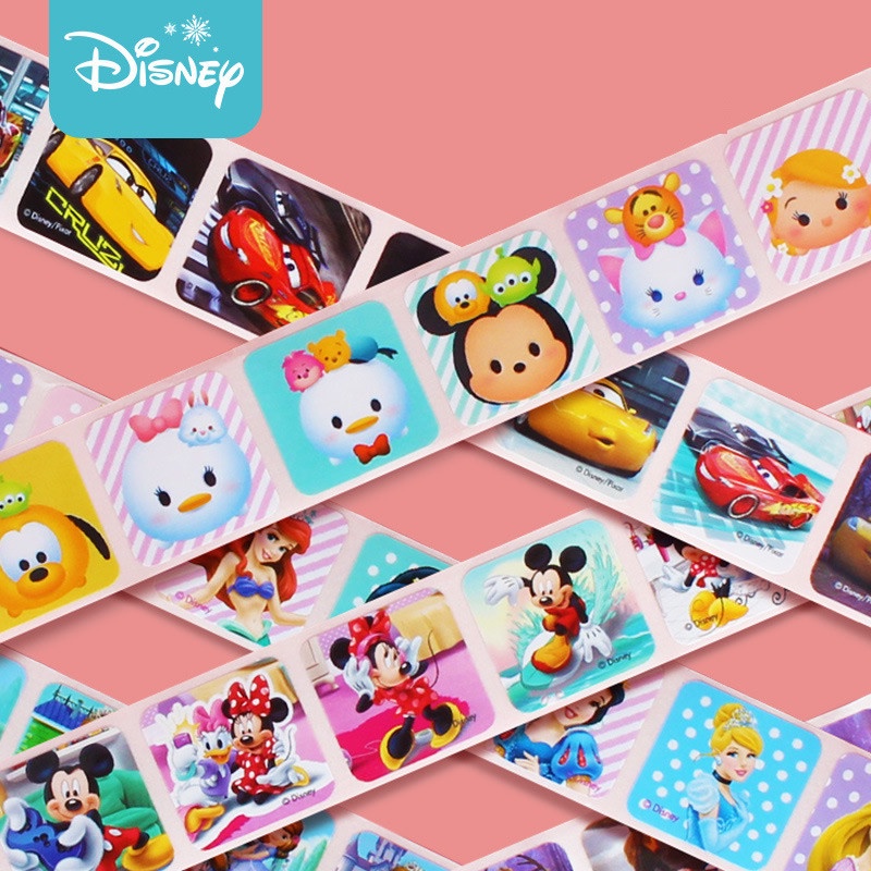 SABUY 200 cái / hộp Hình dán Disney Phim hoạt hình Frozen Elsa Mickey Sofia Princess Sticker Toy for Children Kids Girls