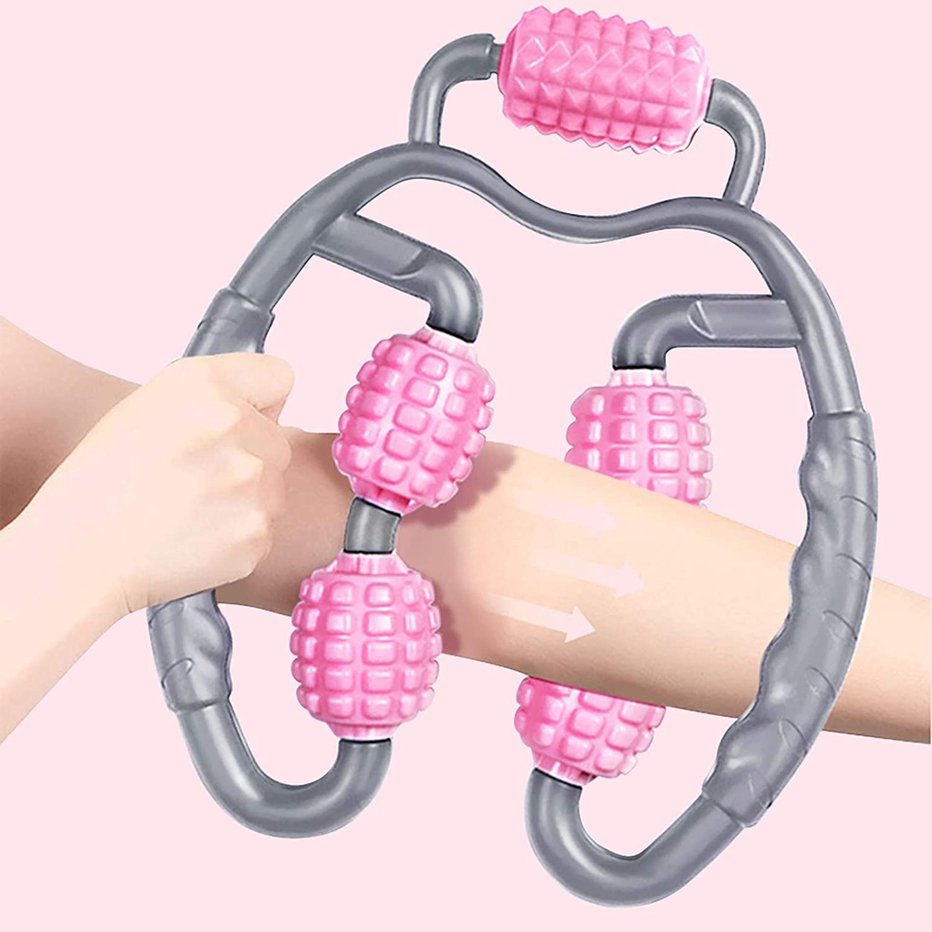 Dụng Cụ Vòng Kẹp Massage Bắp Chân, Bắp Tay Giảm Mỡ Loại 5 Bánh Cao Cấp