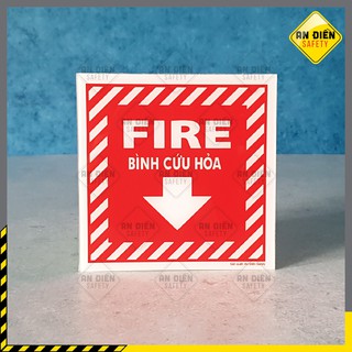 Biển báo An Điền Safety - Biển chỉ dẫn nơi để bình chữa cháy bằng mica cao cấp