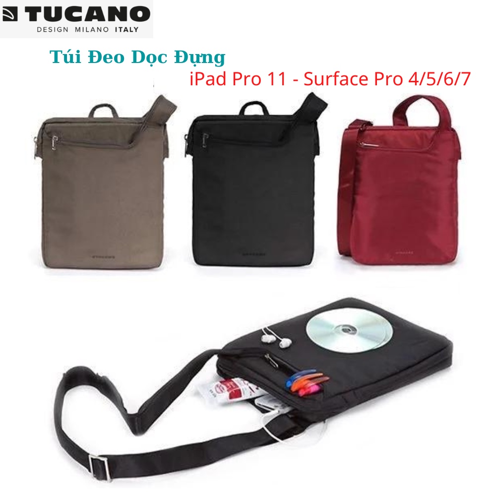Túi Đeo Chéo Đựng Surface Pro Và iPad Pro 11 Tucano Finaltex BFITXS-C - Bảo Hành 12 Tháng