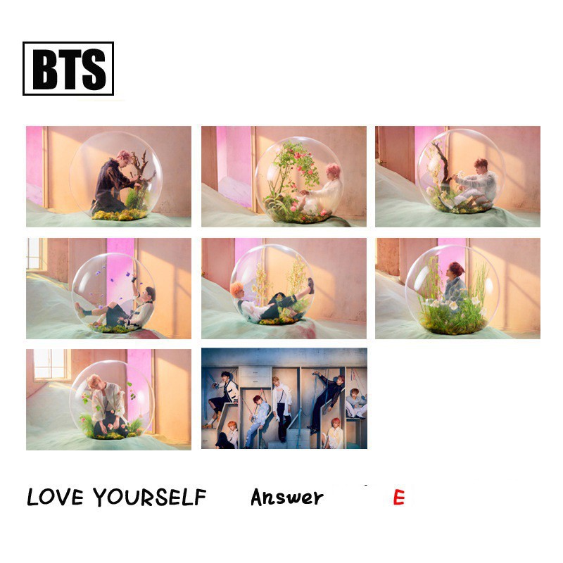 Set card BTS trong suốt Love Yourself Answer S-E-L-F