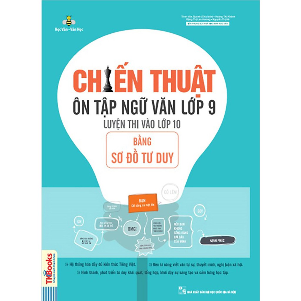 Sách - Chiến Thuật Ôn Tập Ngữ Văn Lớp 9 Luyện Thi Vào 10 Bằng Sơ Đồ Tư Duy ( Tặng kèm bookmark )