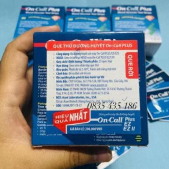 Que thử đường huyết on-call Plus 25 que