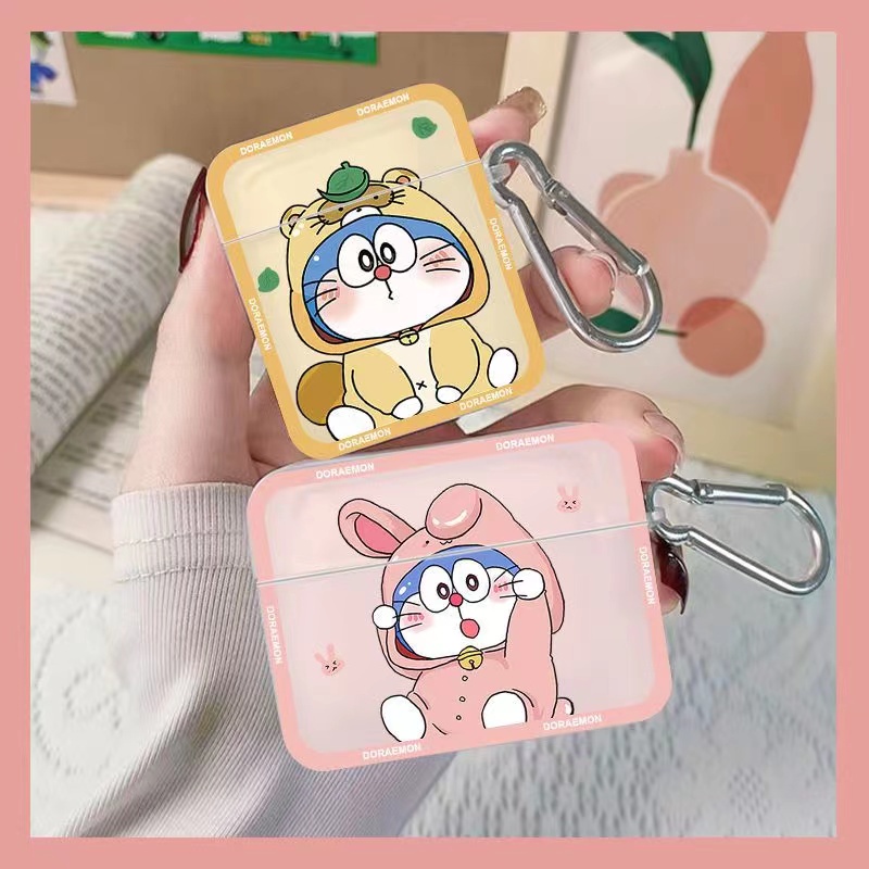Ốp Hộp Đựng Tai Nghe Nhét Tai Silicon Hình Doraemon Cho AIRPOD 3 airpods 2 / 1 / Pro2