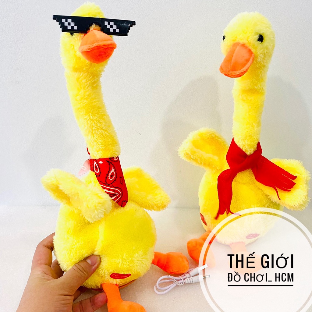 [HÌNH THẬT- CLIP THẬT] Đồ chơi trẻ em vịt con nhún nhảy, phát nhạc, ghi âm giọng nói, có đèn, ca hát nhảy múa