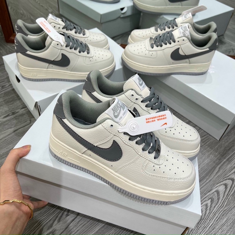 Giày AF1 kem móc xám cao cấp mới