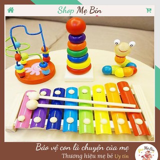 Đàn Piano Xylophone gỗ 8 thanh quãng - Đồ chơi âm nhạc cho bé Bin Shop