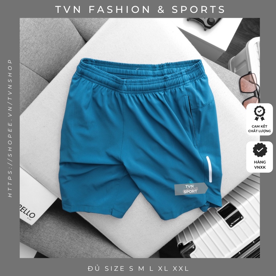 Quần Đùi Nam Thể Thao Running TVN vải dù chất mịn đẹp  Quần Short nam chạy bộ, tập gym