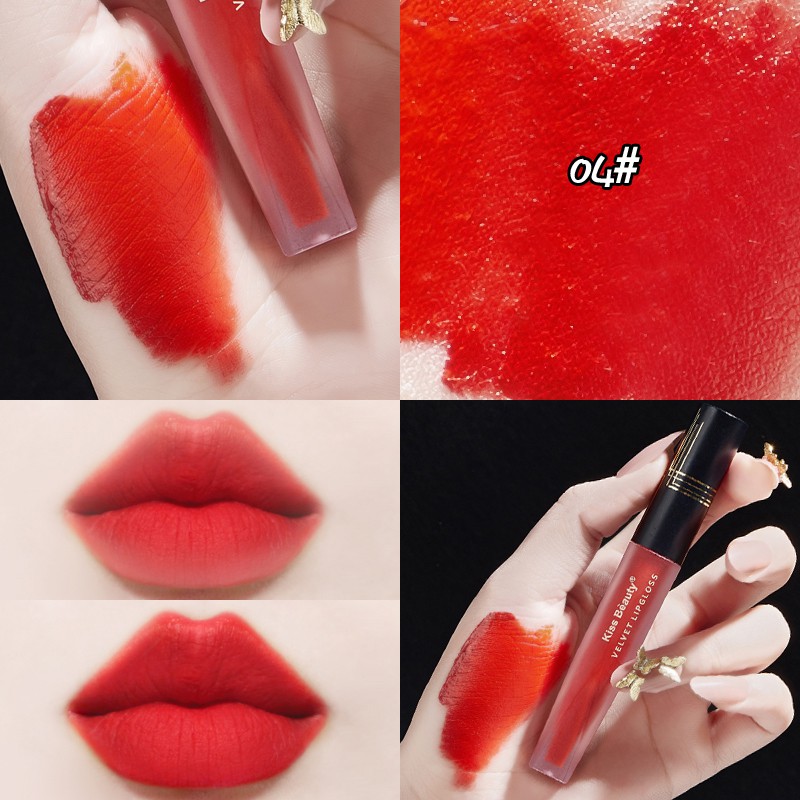 (Hàng Mới Về) Son Kem Nhung Mịn Không Thấm Nước Kiss Beauty | BigBuy360 - bigbuy360.vn