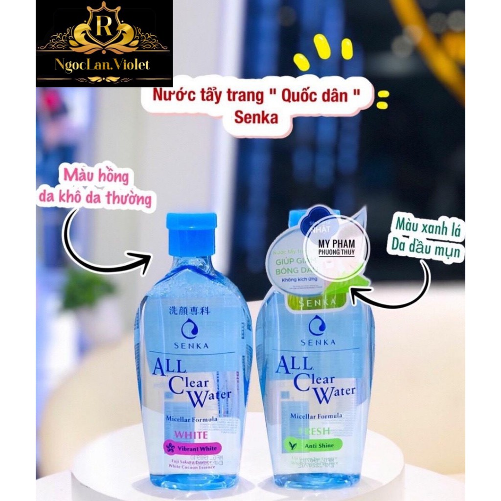 Nước Tẩy Trang Micellar Senka All Clear Water White 230ml