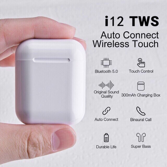 Tai Nghe Bluetooth Không Dây Inpods I12 Tương Thích Với Hệ Thống iOS Và Android