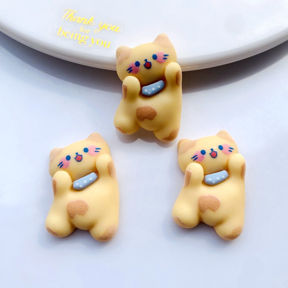 Bộ 10 Miếng Dán Kẹp Tóc/Điện Thoại/Cốc Nước Hình Gấu/Thỏ Cảm Giác Matte DIY