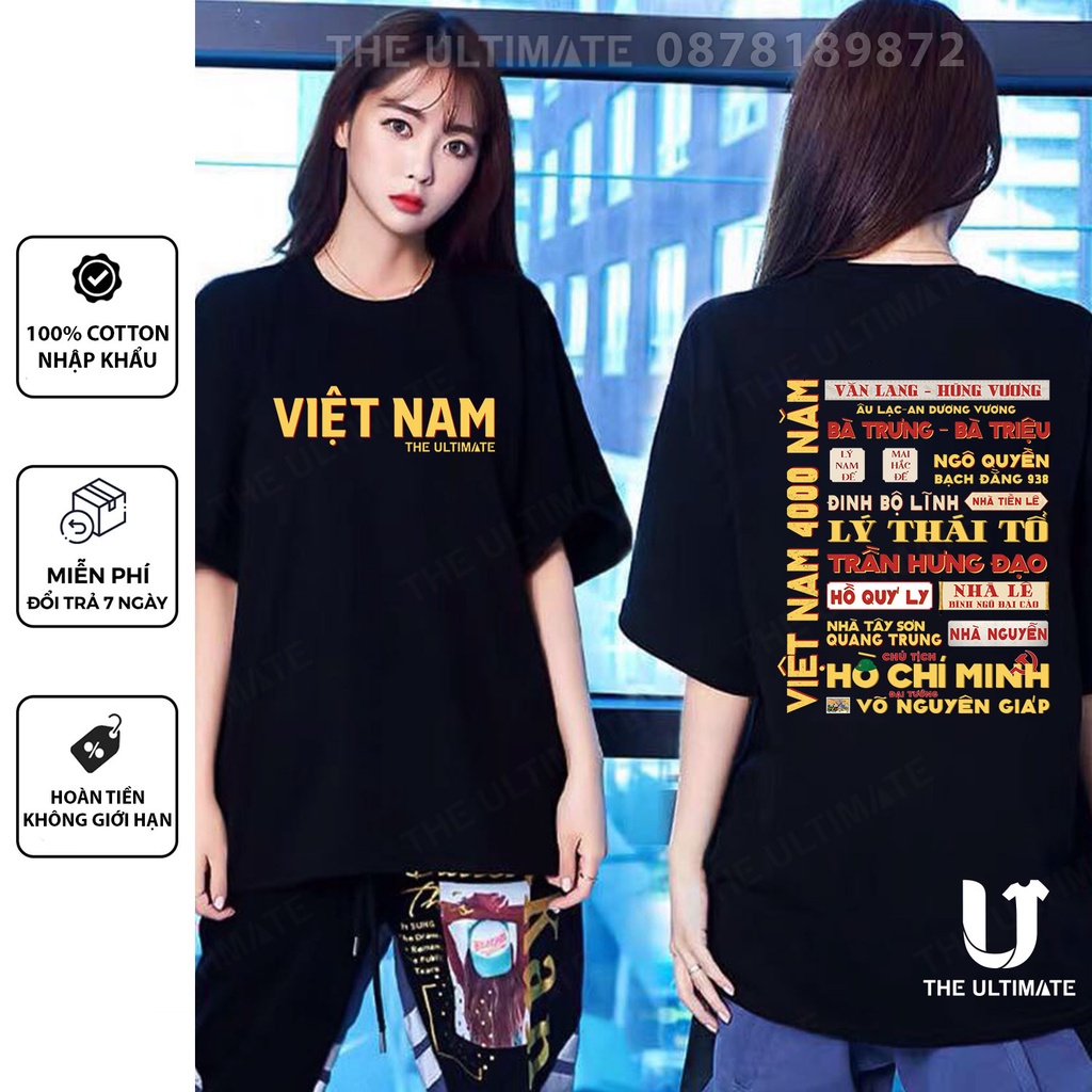 Áo phông Sử Việt form rộng nam nữ áo phông in hình tay lỡ The Ultimate