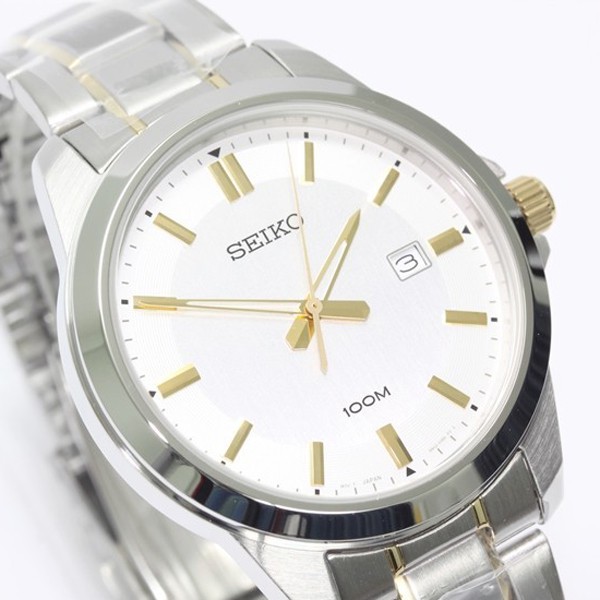 Đồng hồ nam Seiko SUR247P1 Chính Hãng Nhật Bản - Mạ Vàng Đờ mi - Dây Thép Không Rỉ -