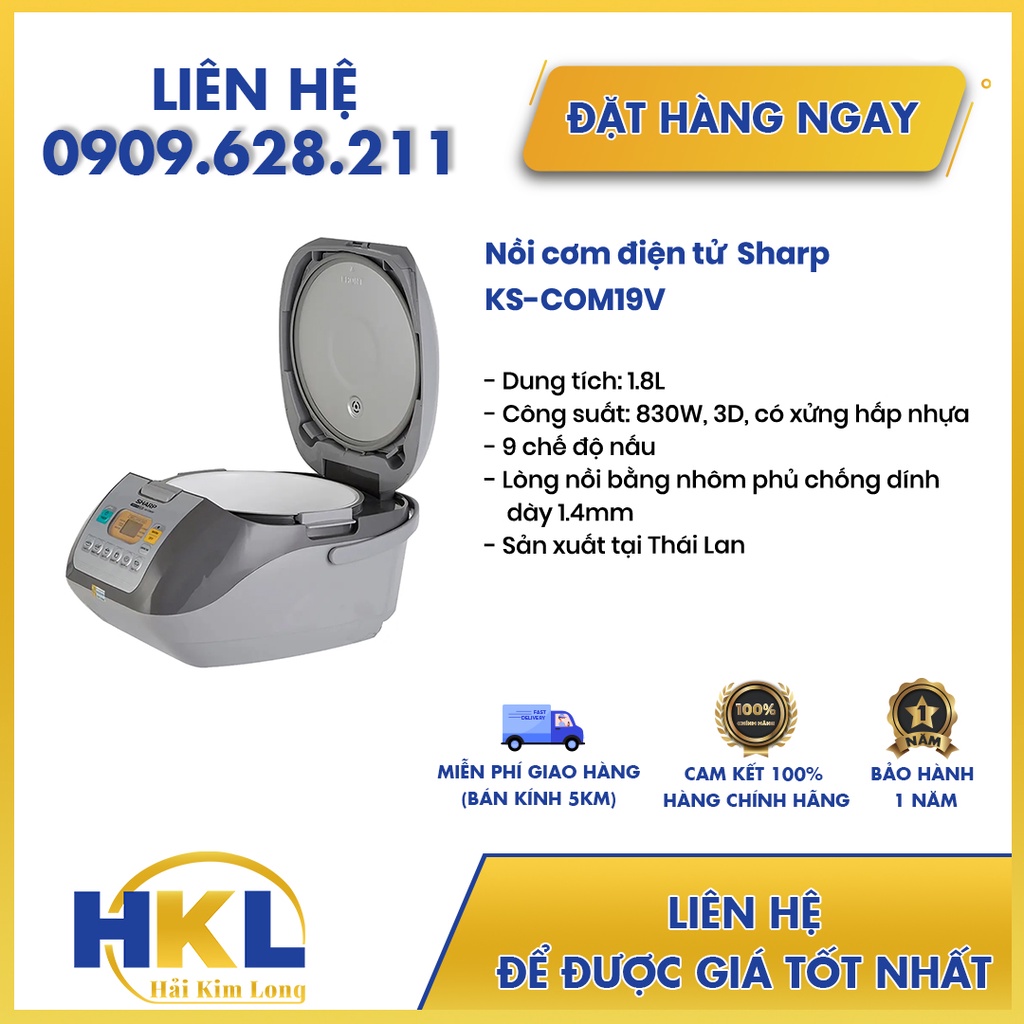 Nồi cơm điện tử Sharp KS-COM19V