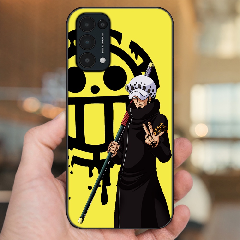 Ốp lưng Oppo Reno 5 viền đen in hình Law One Piece