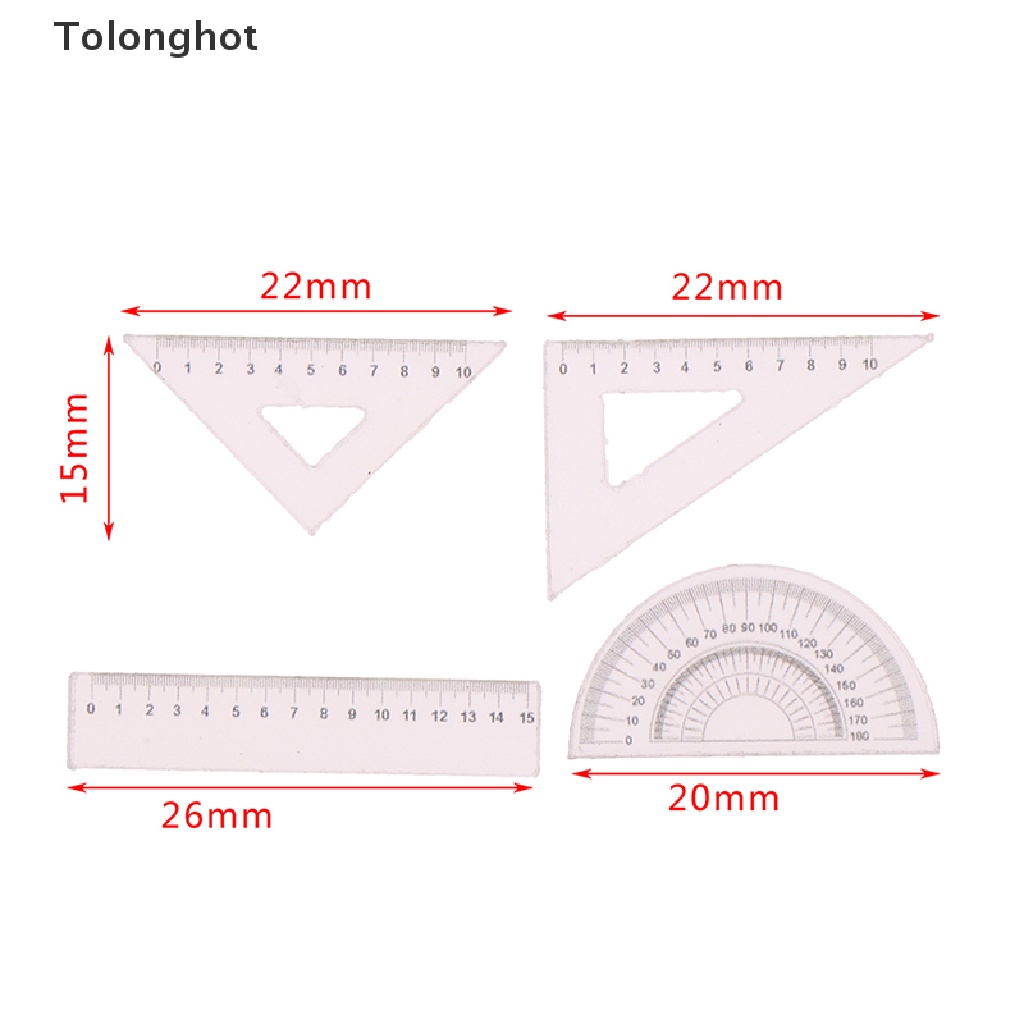 Bộ 4 Thước Vẽ Tỉ Lệ 1: 12 Dành Cho Búp Bê