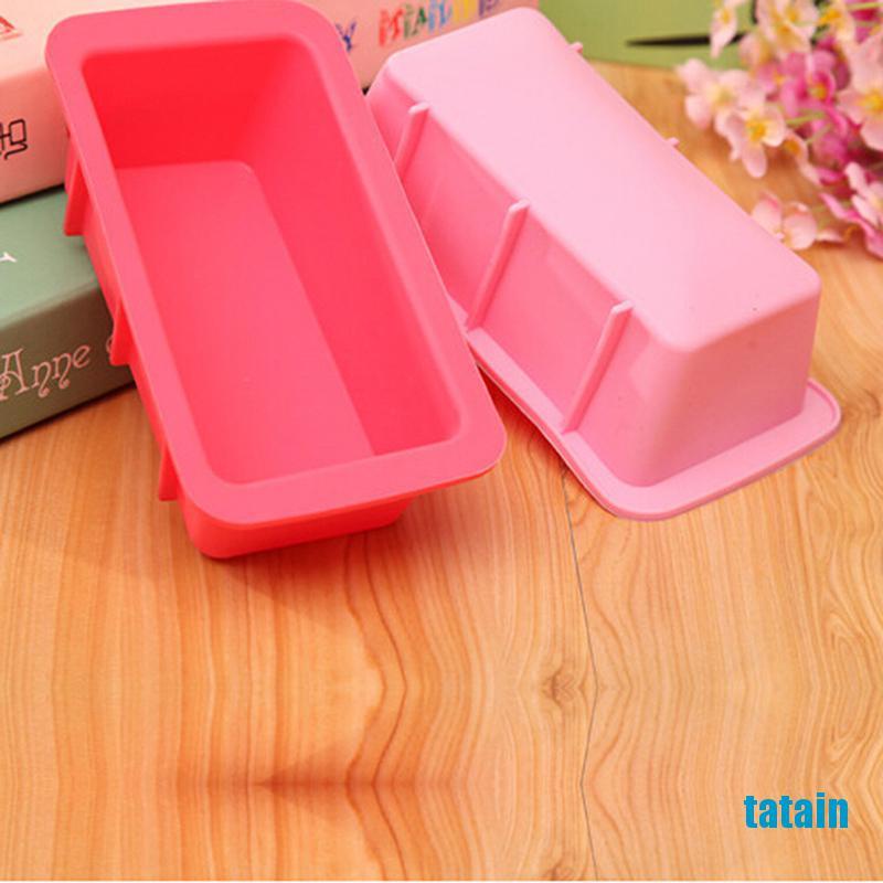 Khuôn Silicone Hình Chữ Nhật Chống Dính Làm Bánh Mì Tiện Dụng