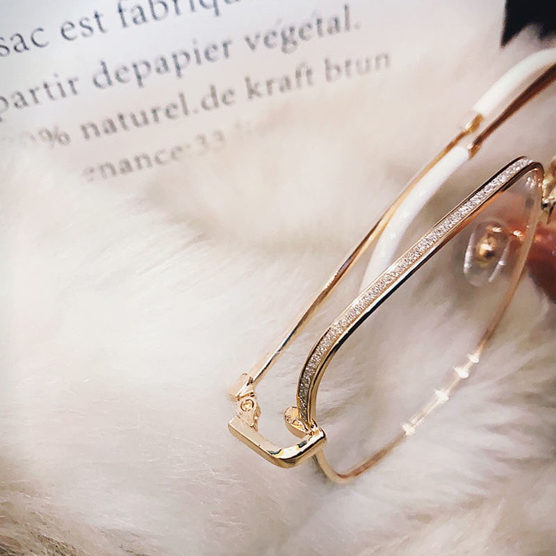 Kính Mát Gọng Vuông Kim Loại Chống Bức Xạ