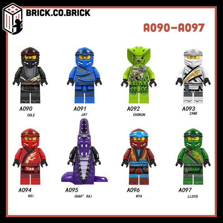 Lego Ninja Phantom Đồ Chơi Lắp Ráp Minifigure Và Non Lego Nhân Vật Hồ Ly Samurai Akita Zane Nya Kai Jay A090-A097