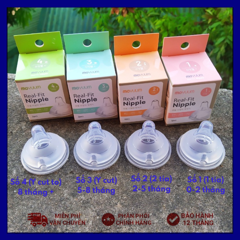 Núm thay thế bình sữa moyuum Hàn quốc số 1-2-3-4