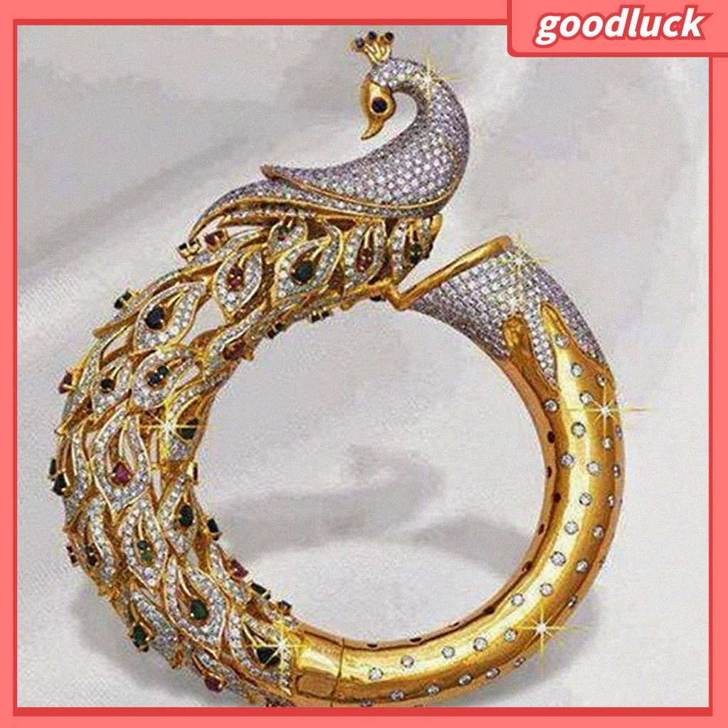 Nhẫn Nữ Hình Chim Công Đính Đá Thời Trang
