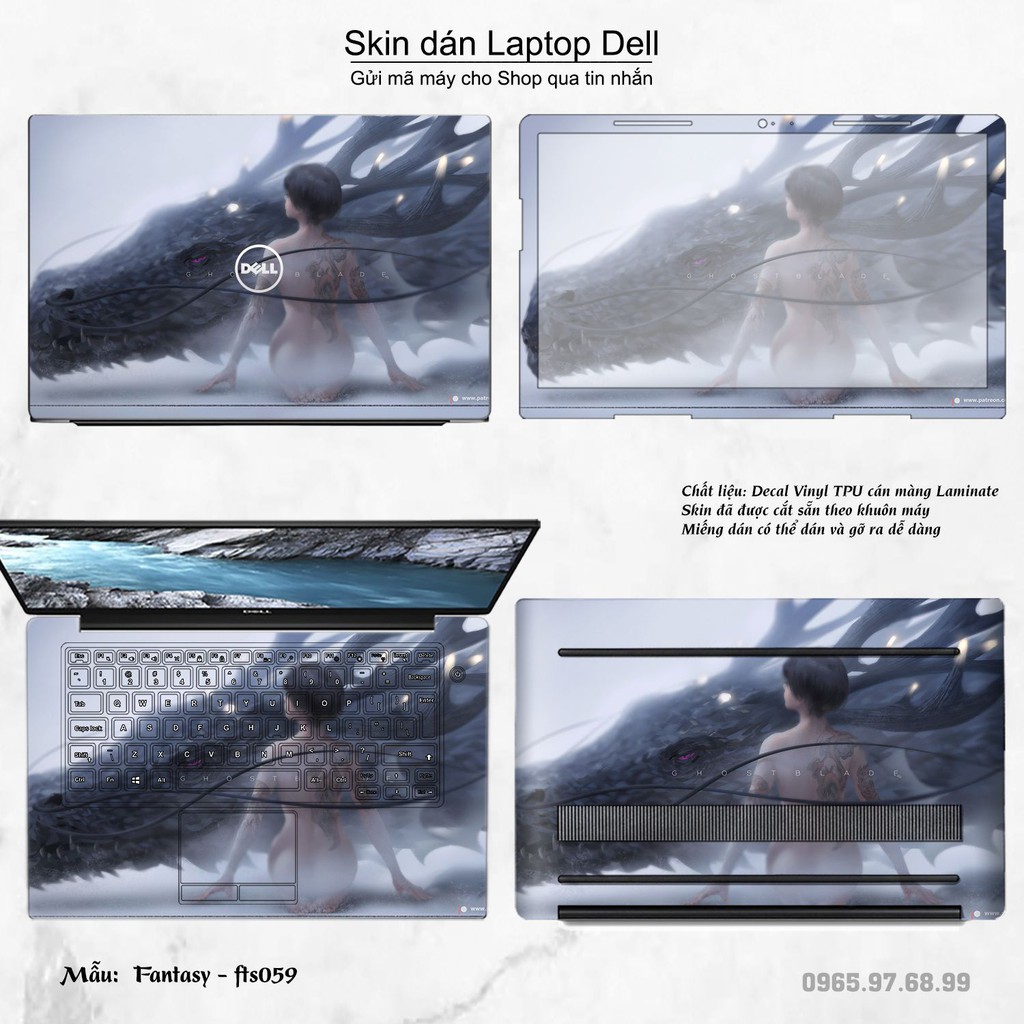 Skin dán Laptop Dell in hình Fantasy _nhiều mẫu 6 (inbox mã máy cho Shop)