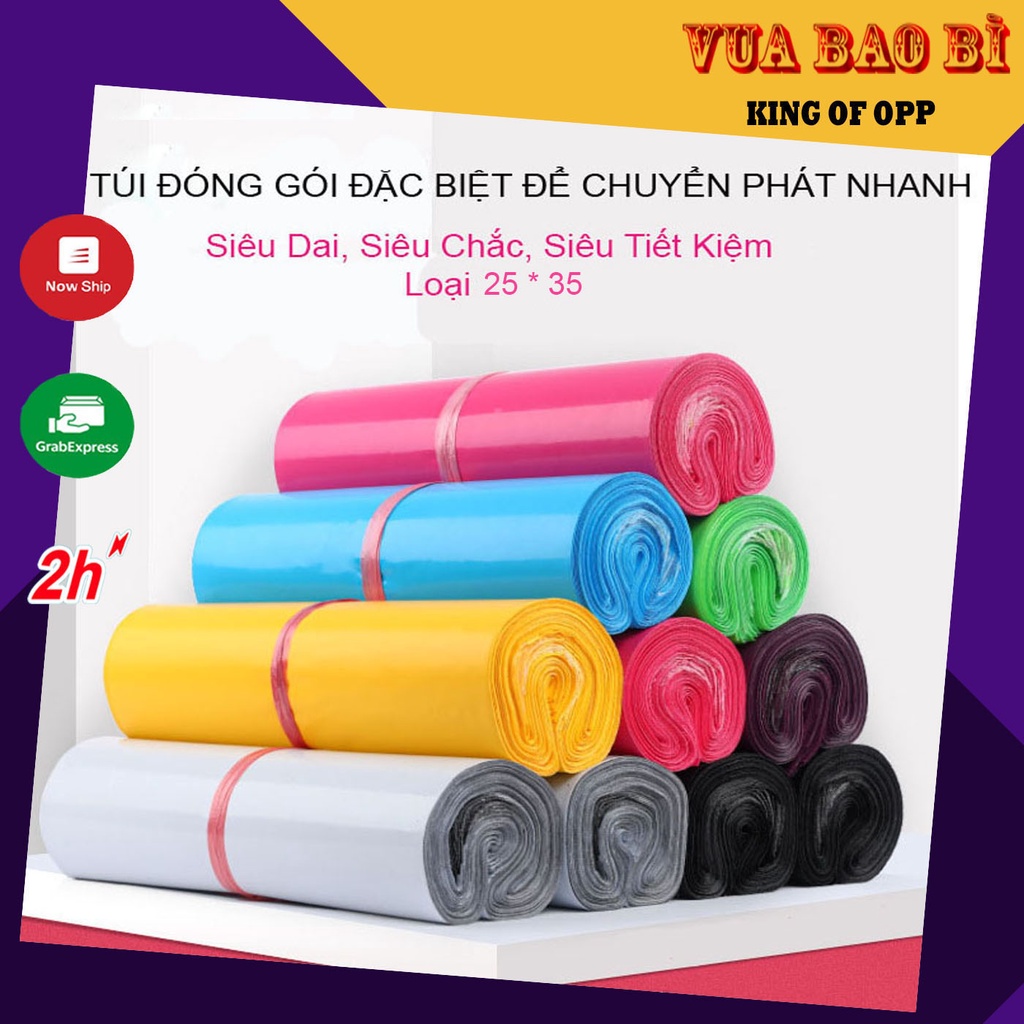 Túi gói hàng niêm phong màu trắng sứ, 25*35, 100 túi/cuộn, KING OF OPP