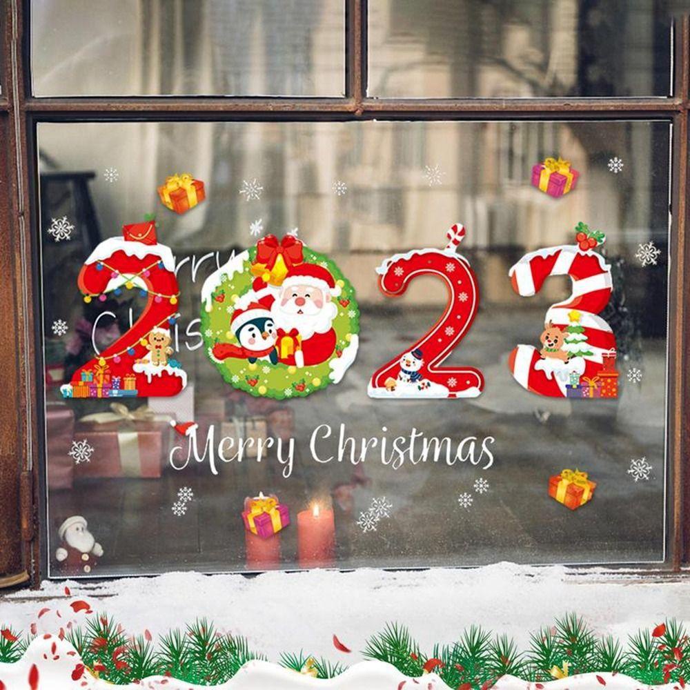 Đề Can Dán Tường Trang Trí Năm Mới 2023 Hình Ông Già Noel