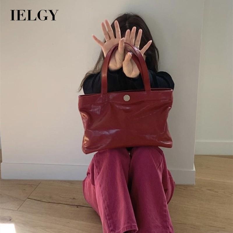 Túi Đeo Vai Cỡ Lớn Bằng Da Bóng Phong Cách retro Thời Trang Cho Nữ