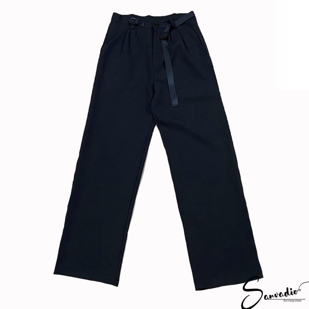 quần ống rộng kèm đai SIZU PANT - SANVADIO - Quần vải nam ống rộng cao cấp QD42