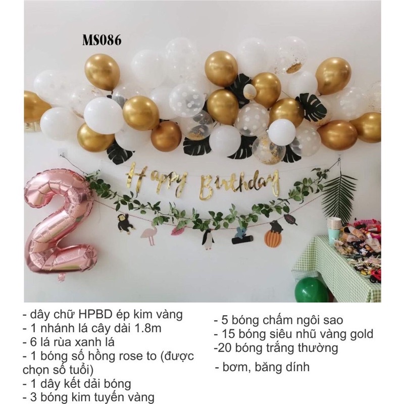 Set sinh nhật kiểu Hàn Quốc đẹp