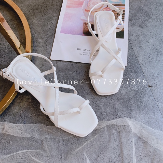 SANDAL NỮ LOVIIECORNER - GIÀY SANDAL NỮ XỎ NGÓN DÂY CHÉO ĐẾ VUÔNG 2CM - GIÀY SANDAL NỮ ĐẾ BỆT QUAI MẢNH ĐẾ 2CM - S200612