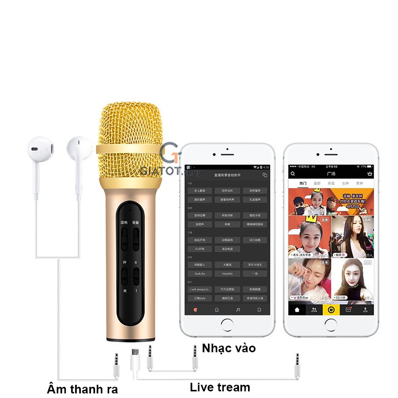 Bộ micro thu âm cầm tay đa năng livetream karaoke C7,C11,C16,C25