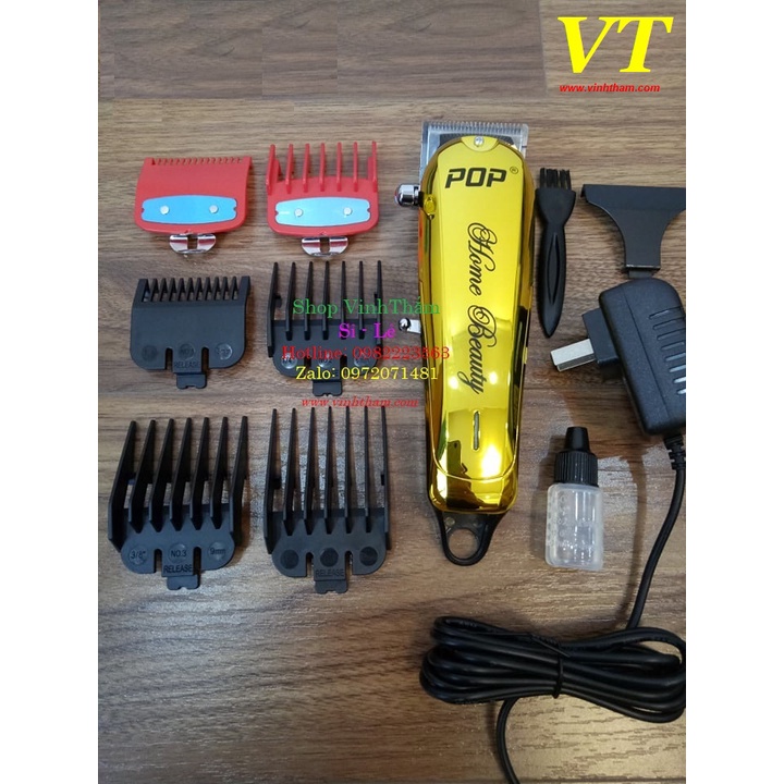 tông cắt tóc Pop P36 Lưỡi Kép - Khuyến Mại Lược + Kẹp Mỏ Vịt