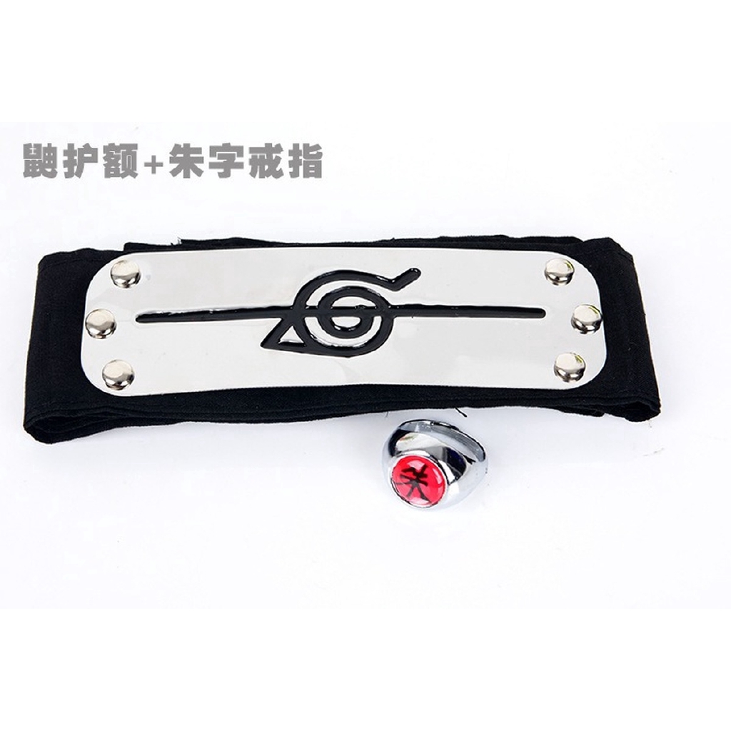 Set băng đô + nhẫn + dây chuyền dùng để hóa trang nhân vật Itachi Akatsuki Madara