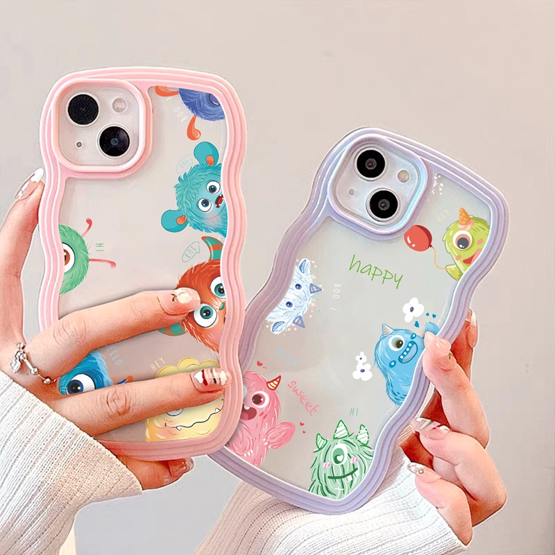 SUNTAIHO Ốp lưng iphone Ốp điện thoại mềm trong suốt in hình quái vật thích hợp cho iPhone 13 Pro 12 11 Pro Max 7 8 Plus X XR XS Max