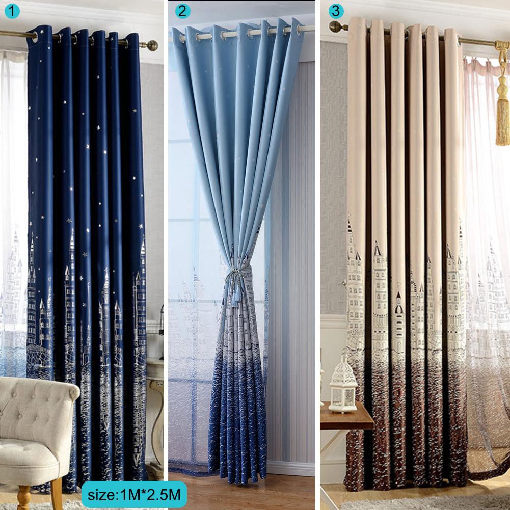 *Tre-home&amp;Living*Rèm cửa cỡ 100 X 250 cm in hình thành phố ấn tượng