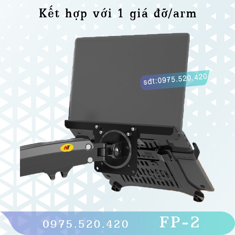 Fp2  Giá đỡ kẹp Laptop/Macbook/ Khay treo Laptop [Laptop 10-17inch] - [Ưu việt hơn #Xy360 #DA1]