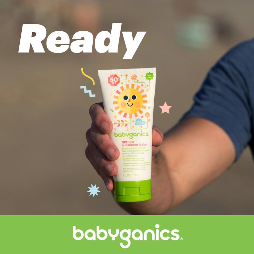 Kem Chống Nắng Cho Bé SPF50 BABYGANICS Mineral-Based Sunscreen SPF 50+, 59ml 177ml ༴