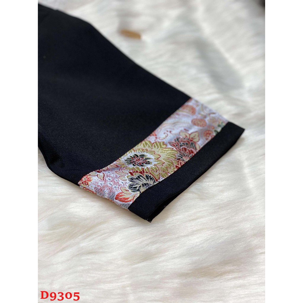 Đầm gấm đỏ áo dài cách tân nữ thêu hoa văn cao cấp ZOMI | BigBuy360 - bigbuy360.vn