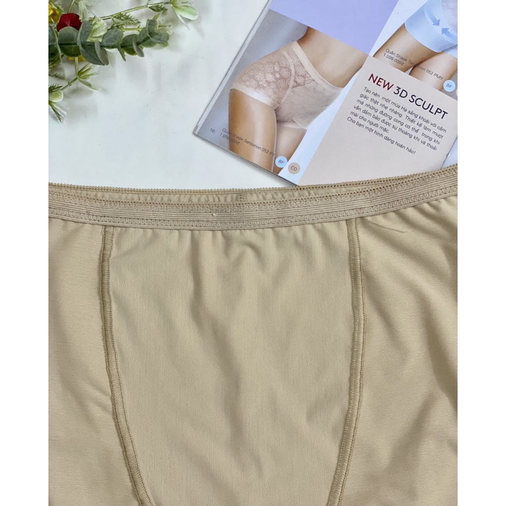 Quần lót đùi mặc trong váy gen bụng nâng mông Vicci V10 vải thun lụa Nhật mềm mịn, không lộ viền  màu Da
