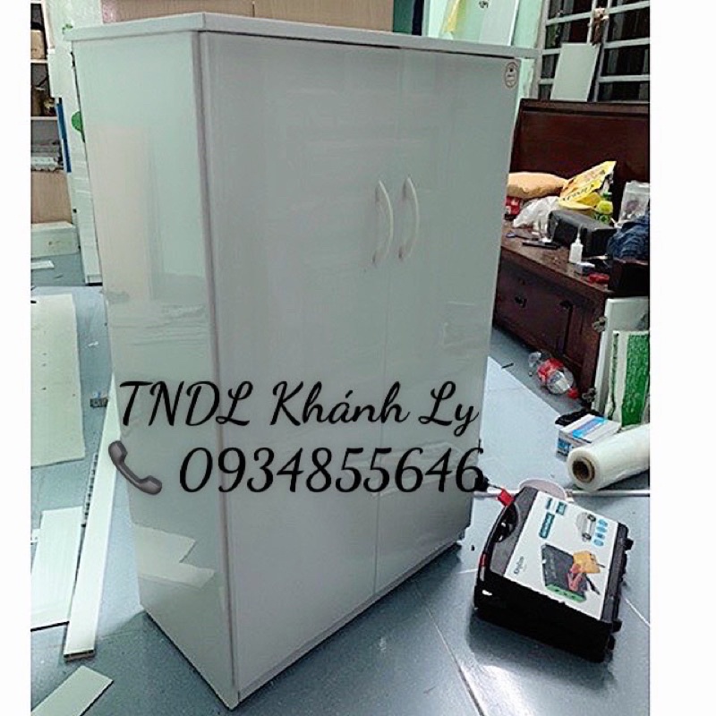 Tủ giày dép nhựa đài loan 2 cánh 6 tầng trắng 65x104