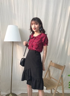 Chân váy đuôi cá tà lệch