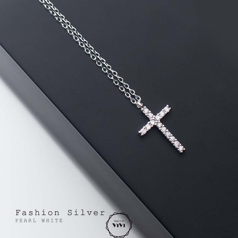 Dây chuyền bạc Ý hình Thánh Giá Rocky – vòng cổ bạc ViVi_Gift