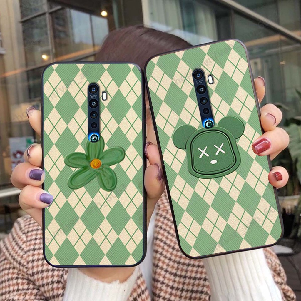 Ốp lưng Oppo Reno 2f / Reno2 F in hình hoa, gấu rich bear nghệ thuật, thời trang