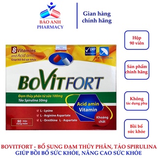Viên uống đạm tổng hợp BOVITFORT – Bồi bổ sức khỏe, tăng cường thể lực, nâng cao sức đề kháng – Hộp 90 viên