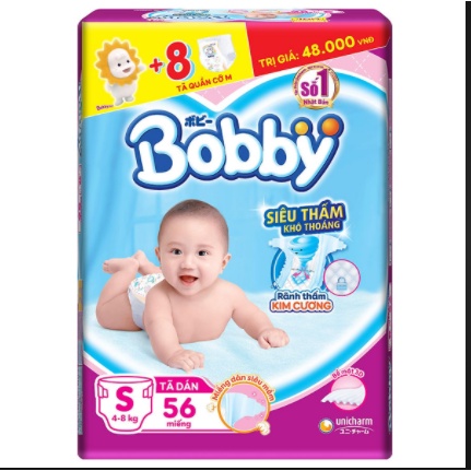 Tã Dán Bobby  S54,M46,L42,XL38,XXL34