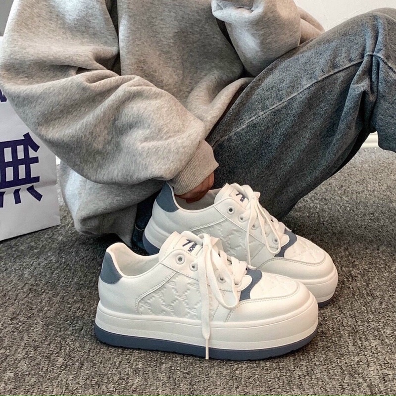 Giày thể thao nữ khoá dây sườn im chìm đế êm nhẹ